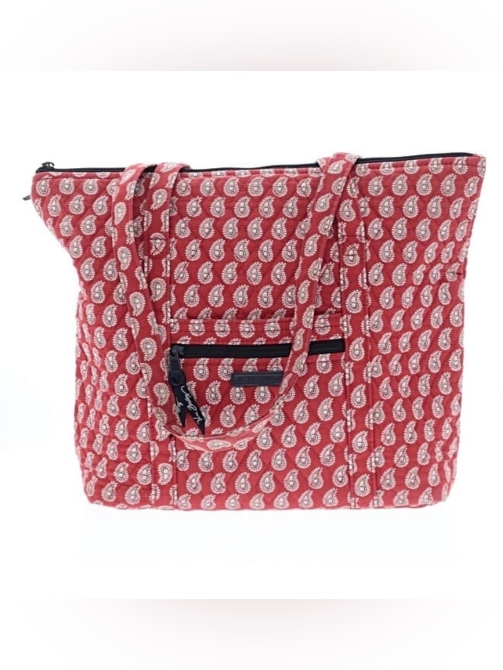 Vera Bradley Red Paisley Bandana Quilted Tote
